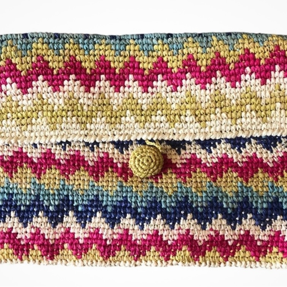Lovestitch Multicolor Crochet Clutch